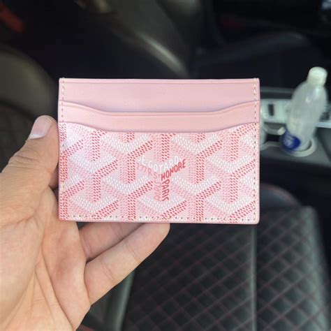 depot Goyard pink wallet